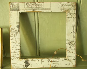 hand painted shabby chic frames all glass and backing 2 x