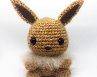 Eevee Amigurumi. Crochet Pokemon. Stuffed toy plushie. *OFFER* Buy 2 or more pokemon and receive a free pokeball