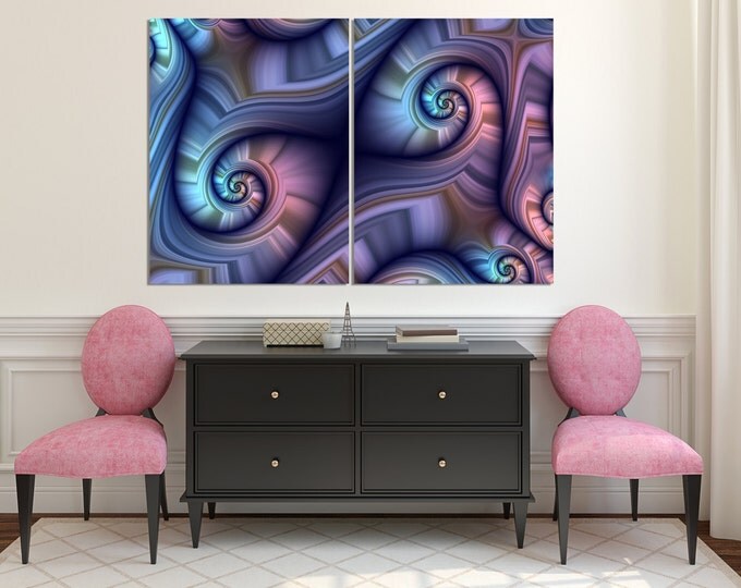 Large fractal modern art wall art canvas print, fractal abstract art, modern wall art decor, large abstract wall art, wall decor for home