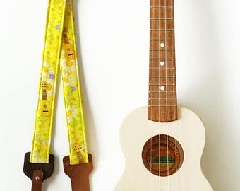 Ukulele Strap _ Honey Flower / Ready to ship / ukulele accessories