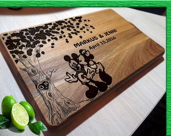 Disney wedding gift cutting boards handmade Mickey Mouse cutting board Wedding gift Disney Wedding Gift Cutting Board boards L2-03-001