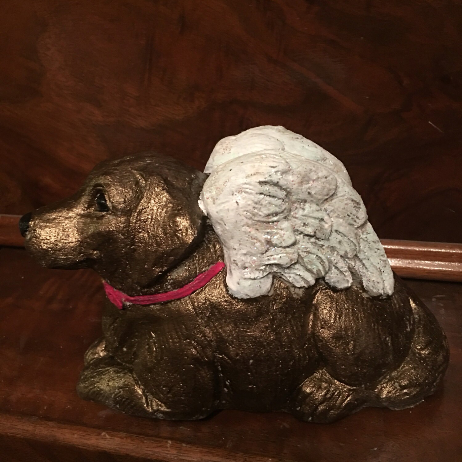 angel dog statue