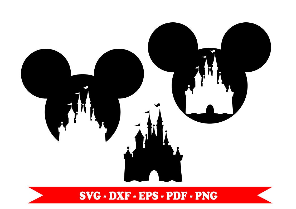 Free Free 75 Disney Castle Mickey Head Svg SVG PNG EPS DXF File