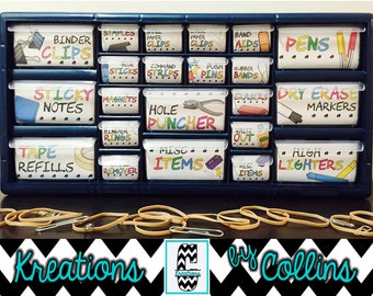 Teacher Toolbox - Teacher Organizer - Teacher Desk Organizer - Classroom Organizer - Classroom Desk Organizer - Neon Classroom