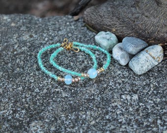 Opalite Turquoise Bracelet - Opalite bead