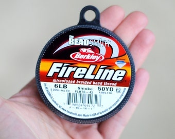 Download Fireline Beading Thread 6lb size D 50 yds. Crystal Color