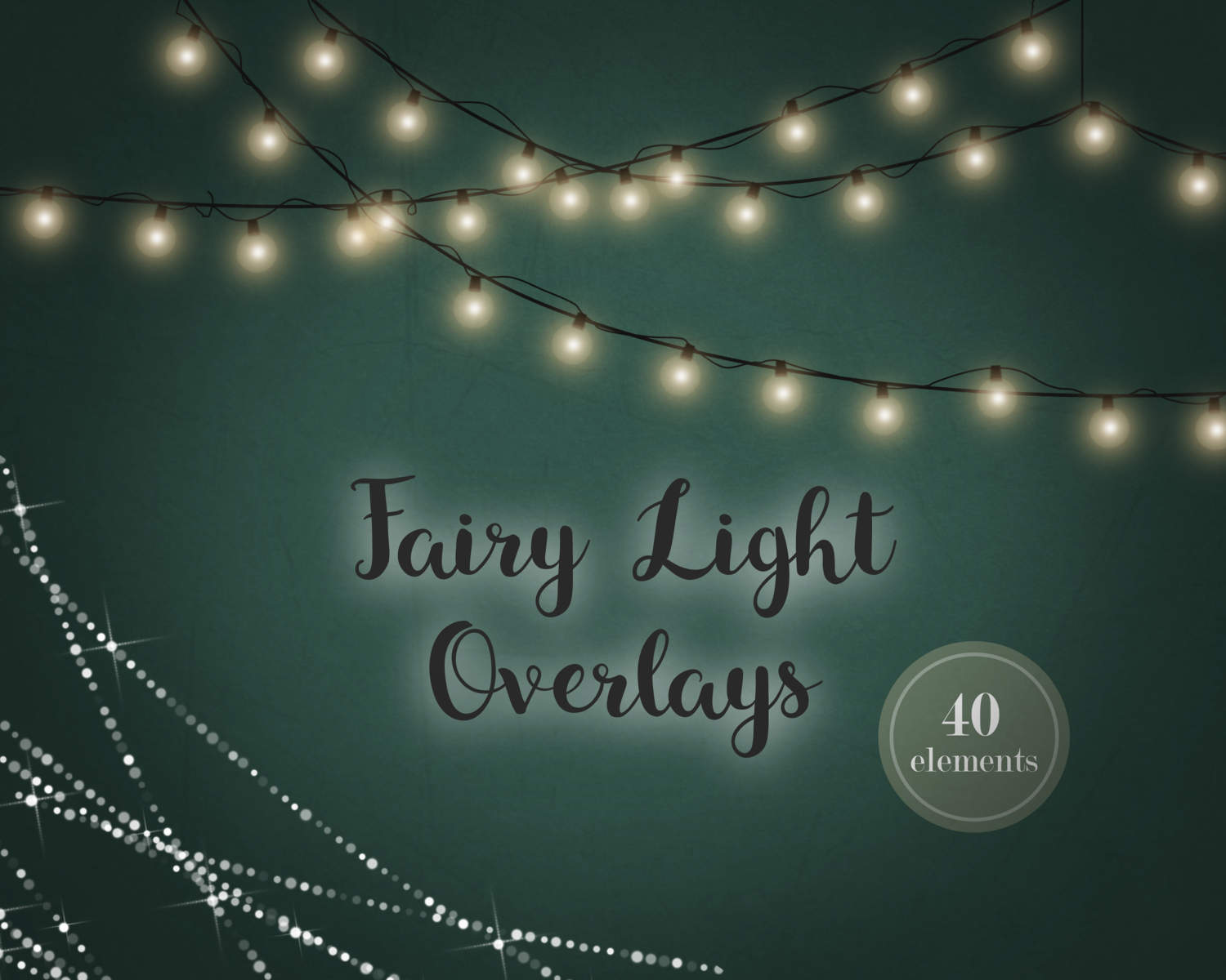 Fairy light clipart digital fairy lights fairy light