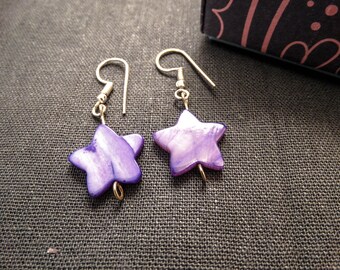 Star Earrings, Star dangle earrings, everyday earrings, simple earrings, gift for her, Star Jewellery, best friend gift
