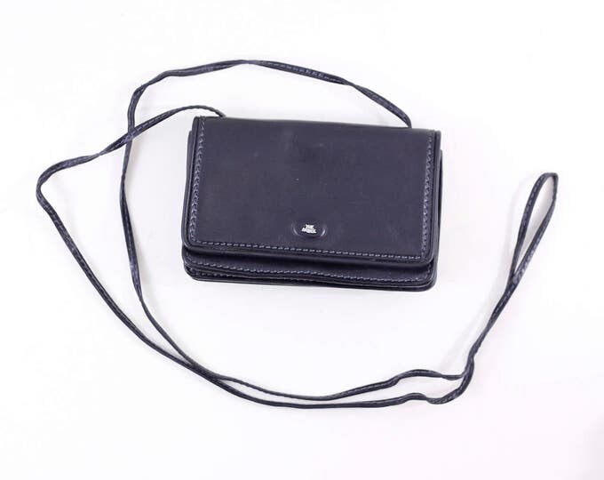 The Bridge black leather shoulderbag, crossbody handbag, small festival bag, genuine leather purse