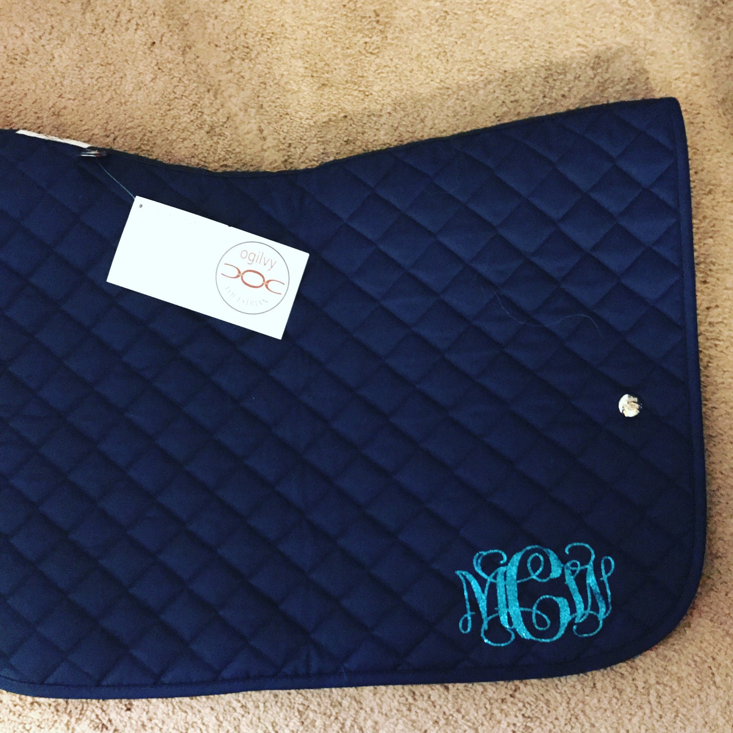 IronOn Saddle Pad Monogram
