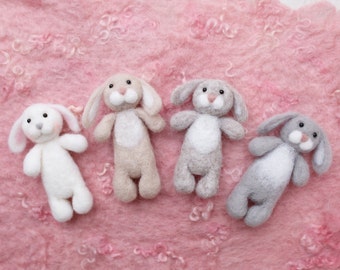 Felted bunny stuffy newborn photography prop