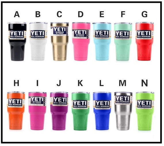 Colorful Large 30 oz Yeti Rambler Tumbler by