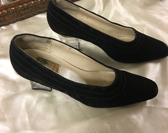 Black Heel with glass heel