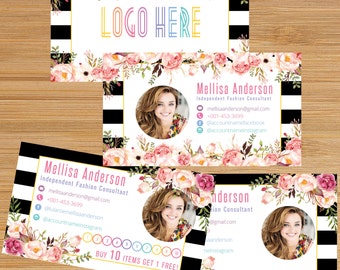 Business Punch Card, Business Card Cards Buy 10 Get 1 Free, Free Leggings Style Marketing Card Digital File LLR016_Photo