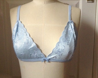 sample sale light blue embroidered bralette something blue lingerie