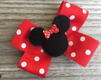 Minnie Mouse Bow / Minnie Mouse Hair Bow / Disney World Bow / Disney Bow