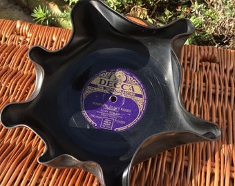 Vintage Vinyl Record Bowl