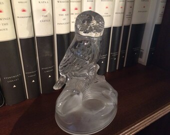 BACCARAT CHOUETTE HIBOU en cristal presse-papier vintage cristalerie R