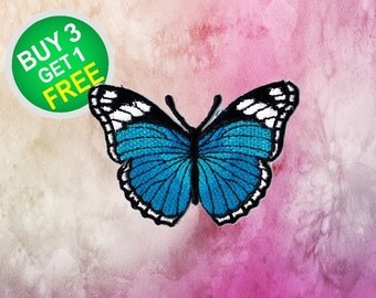 Blue Butterfly Patches Insect Patches Patch Iron On Patch Embroidered Patches