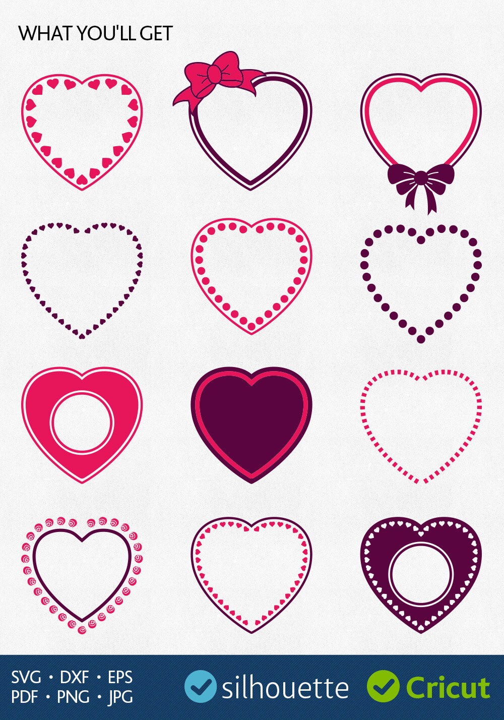 Download Heart Monogram Svg Dot Monogram Svg download Heart Frame ...
