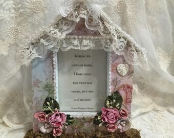 Shabby Chic Picture Frame, Shabby Chic Decor, Picture Frame, Frames, Photo Frame, Hanging Frame, Wall Frames, Decorative Frames, Rose