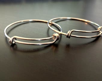 5 Bulk Adjustable Bangle Base | Silver Bangle | 65 mm Women's Bangle | Expandable Bangle Bracelet | DIY | Ready to Ship | SL025-5
