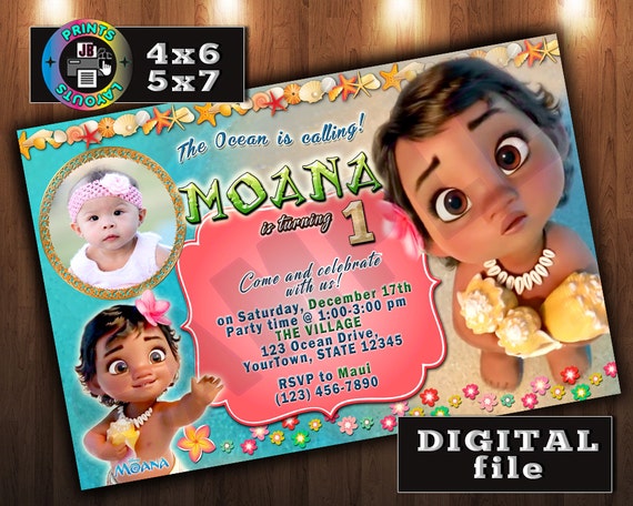 Baby Moana Invitations 7