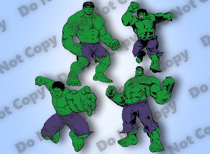 Download The HULK SVG 4 Pack Bundle HQ Layered Colors Cutting Files