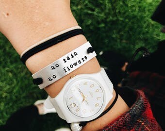 Rectangle Hand-Stamped Personalized Bracelet, Hand-Made Personalized Jewelry