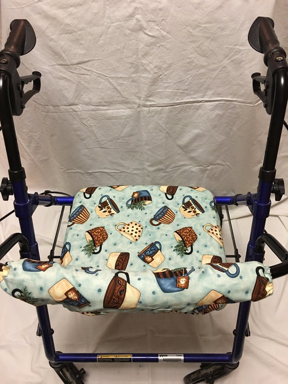 Rollator Walker Seat and Backrest Cover NEW Cup Of Tea