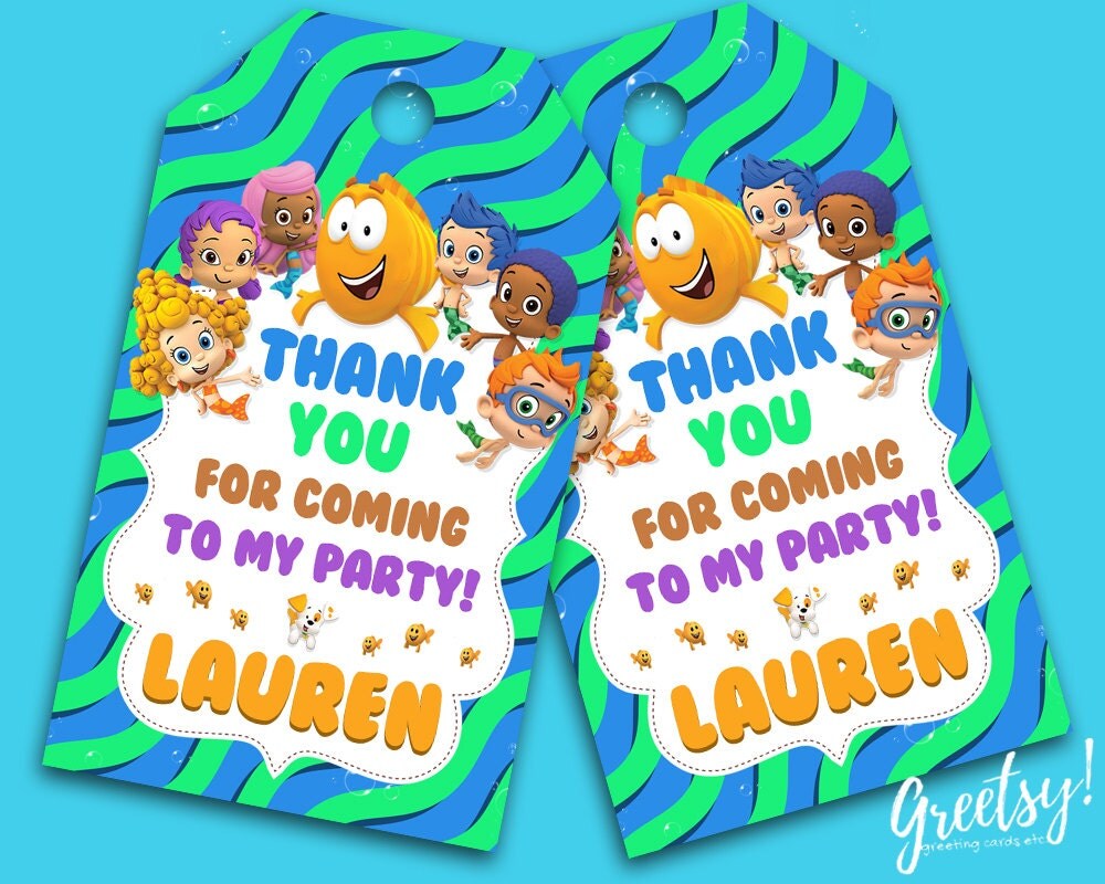 bubble guppies birthday decoration bubble guppies thank you tags bubble guppies birthday favor tags bubble guppies birthday decoration bubble guppies thank you tags bubble guppies birthday favor tags