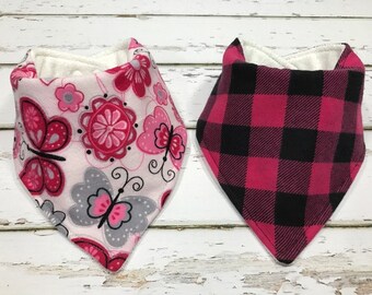 Organic Baby bib baby shower Gift Organic Bandana bib butterfly Bib Drool bib butterfly baby shower gift organic girl bib buffalo plaid bib