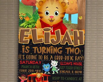 Daniel Tiger Invitation, You Print Invitation, Daniel Tiger Birthday, Daniel Tiger Invite, Daniel Tiger Themed Birthday Party Invite