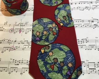 Save the Children necktie, tie, Earth day necktie