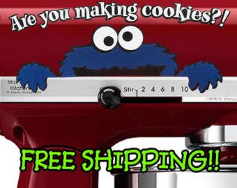 Are you making cookies? Cookie monster KitchenAid decal stand mixer sticker for Kitchen Aid decals and stickers from Sesame Street