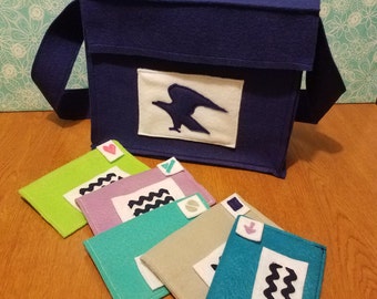 Felt Mail Bag and Envelopes