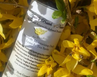 8oz Moisturizing Detangling Daily Leave-In Tea Spritz, Hair Growth,Ayurvedic Hair Tea with Amla, Bhringraj, Hibiscus, Neem, Pro V, Pathenol