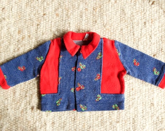 Vintage 70's / baby / jacket, vest / mark Natalys Paris / blue and Red / reasons motorcycles