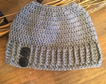PDF PATTERN ONLY Easy Peasy Messy Bun Hat Pattern **Child Size & Teen/Adult Size**