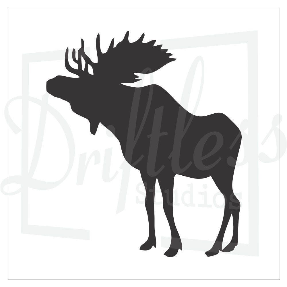 Moose Stencil 2 Moose Template North Woods Stencil Moose