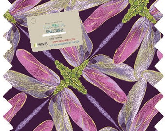 Dance of the Dragonfly Layercake - (42) 10" x 10" Squares by Maria Kalinowski for Kansas in Association with Benartex