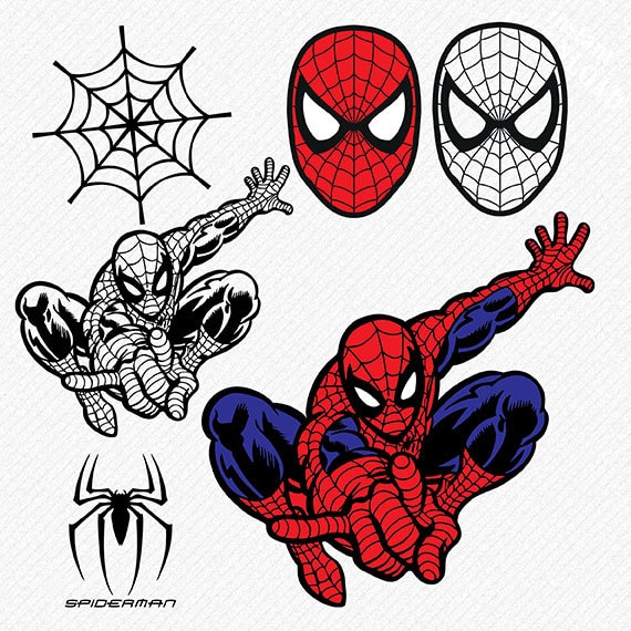 Download Spiderman silhouettes, Spiderman Clipart, Spiderman Vector ...