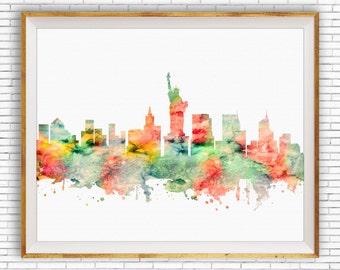 Watercolor nyc | Etsy