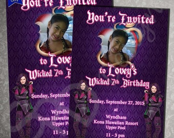 Disney Descendants Invitation