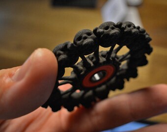 Voodoo skull & bones Fidget hand spinner - Black