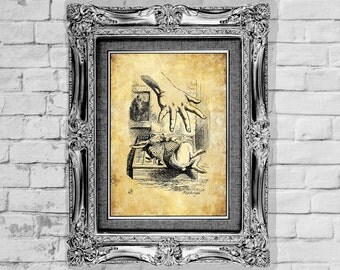Alice in Wonderland Poster Full collection John Tenniel Alice's Adventures in Wonderland Lewis Carroll Print Instant Digital Download