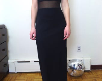 90's ALL THAT JAZZ sheer body column dress sz m/6