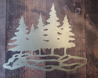 Nature art - Metal wall art - Metal wall decor - Metal cut outs - Metal art - Hunting decor - Tree art