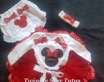 Smash Cake Minnie Mouse Tutu Set-0-3 Months Disney Tutu Set