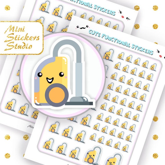 Cute Vacuum Cleaner Stickers Cute Hoover Chores Planner